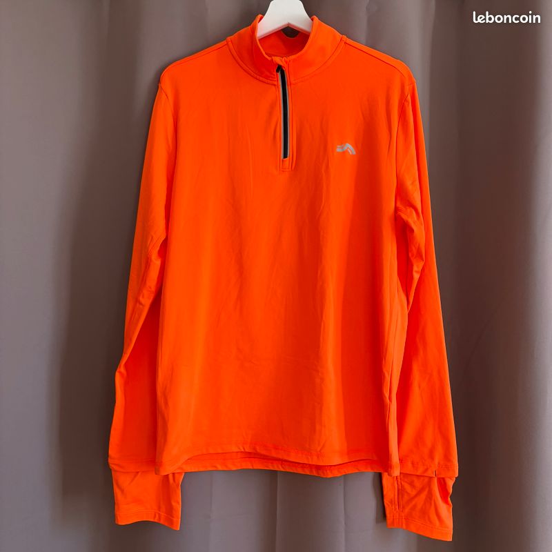 T-shirt Manches Longues Umbro Vapa Tech - Orange Fluo - Taille XL - Neuf  Avec tiquettes
