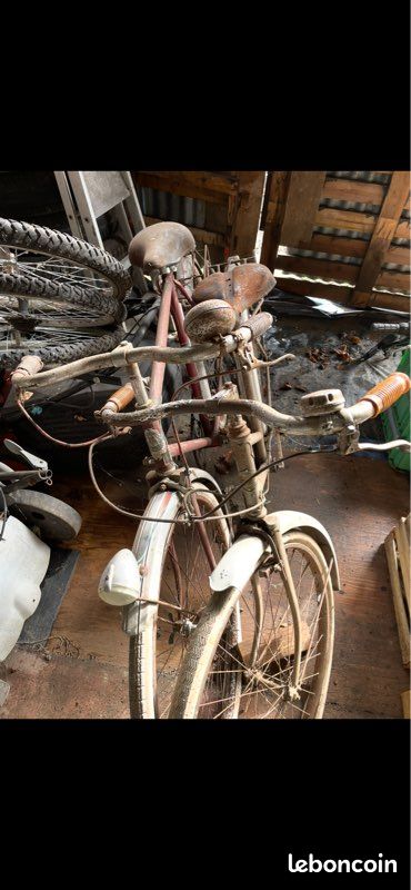 Feu arrière Laiton Nickelé Verre vélo ancien Vintage Cycles