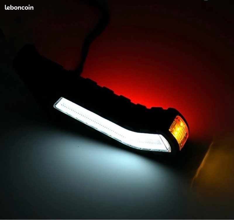 2PCS Feux De Gabarit LED Double Face 12V/24V - Blanc/Rouge Pour Camion Remorque