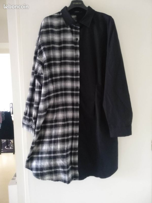 Robe/Chemise Shein Curve Femme Taille XL Polyester Noire