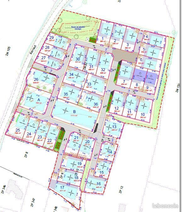 Terrain 353 m² Marzan · 55 100 €