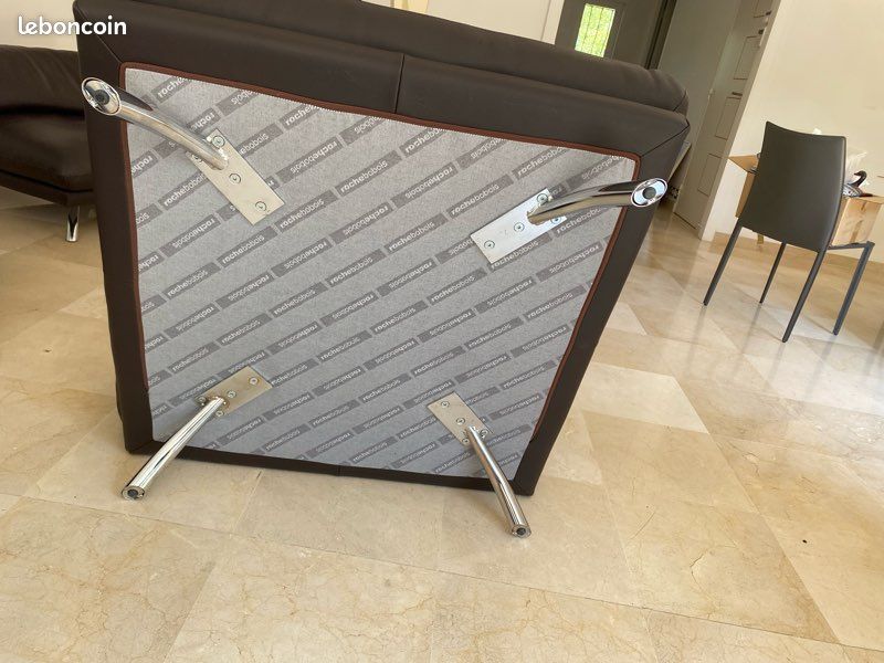 Fauteuils Roche Bobois marron foncé (image 4)