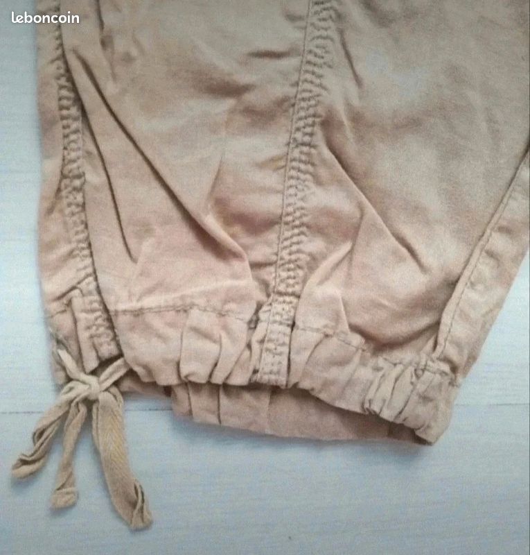 Pantacourt cargo beige (image 4)