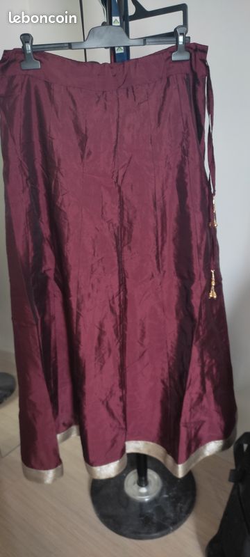 Lehanga bordeau - vêtement indien (image 2)