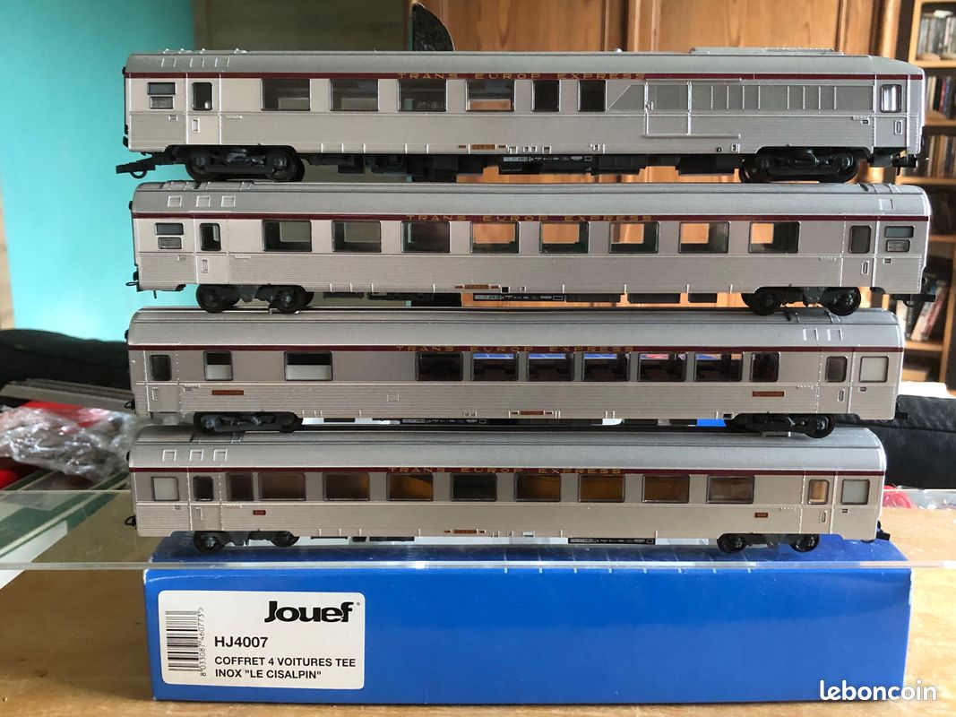 Jouef hj4007 sncf coffret 4 voiture tee inox cisalpin ho (image 6)