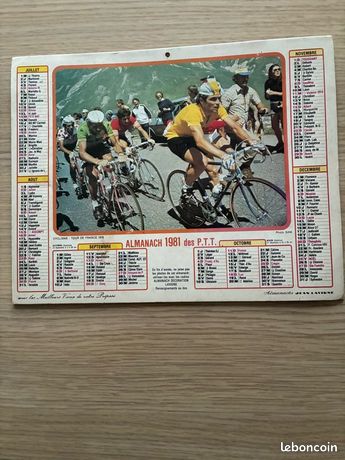 CALENDRIER ALMANACH DES P.T.T. 1981 - HUBERT RUBLON
