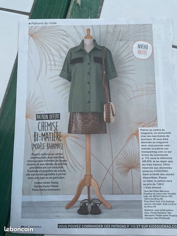 Patron De Couture Femmes D'Aujourd'hui N°1199 - Avril 1968 - Ensemble Taille 48 - Occasion