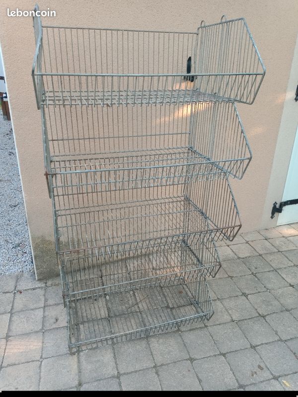 Étagère panier métallique empilable (image 1)
