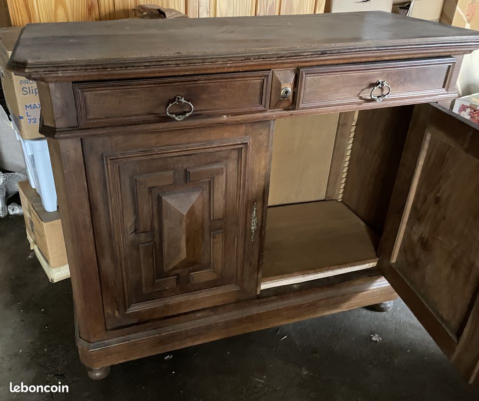 Buffet 2 portes noyer 1900 (image 2)