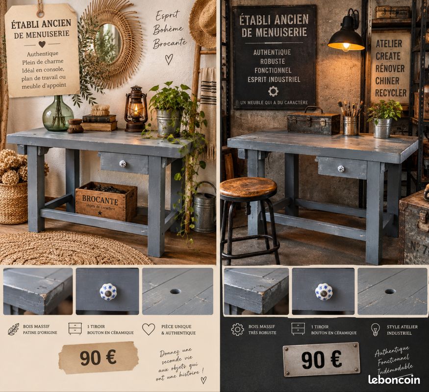 Établi ancien vintage (image 1)