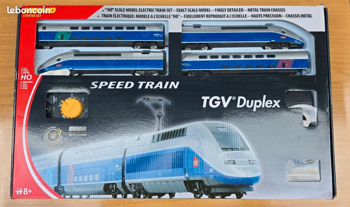 Mehano - T681 - Coffret de Train TGV - Duplex À L'echelle Ho, Gris,Bleu Mehano - T681 - Coffret de Train TGV - Duplex À L'echelle Ho, Gris,Bleu