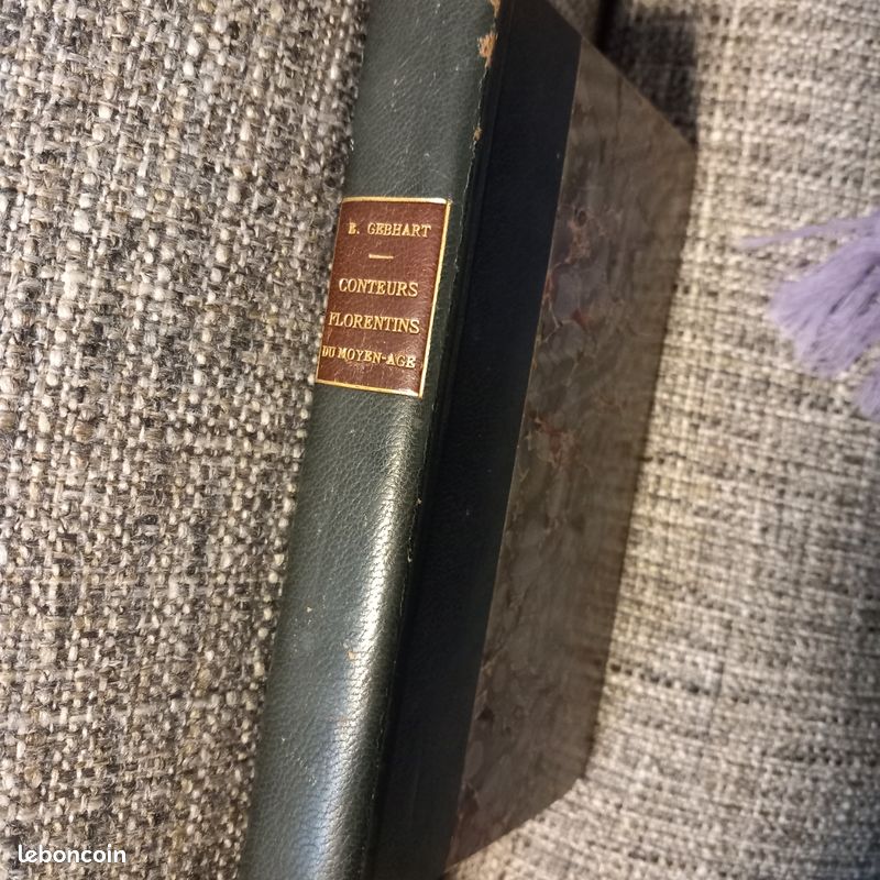 Livre ancien- LES CONTEURS FLORENTINS DU MOYEN ÂGE- 1909 - GEBHART (image 2)