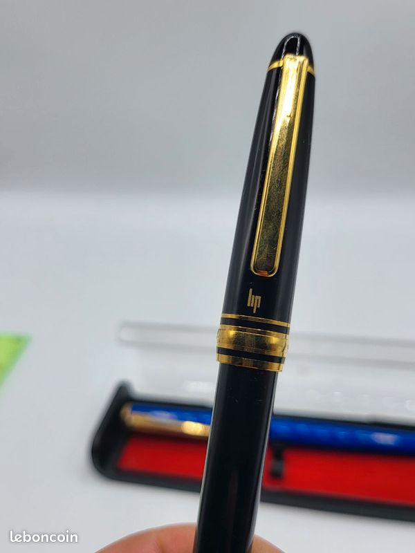 #XO - Coffret 2 stylos plume Waterman & Lip noir bleu finitions dorées vintage (image 4)