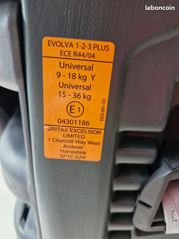 Siège auto Britax Evolva évolutif 1-2-3 (image 2)