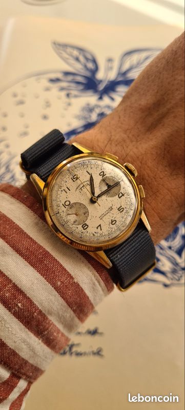 Cadran De Montre Chronographe Telda 33,18 Mm - Ref CHRO2 - Style Vintage Suisse