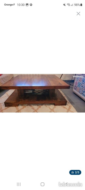 Table basse en bois massif (image 2)