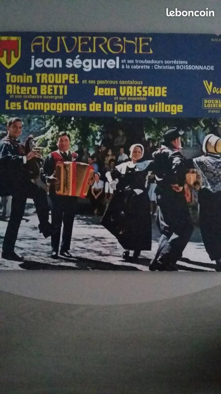 Vinyle 33 tours chansons d'Auvergne (image 1)