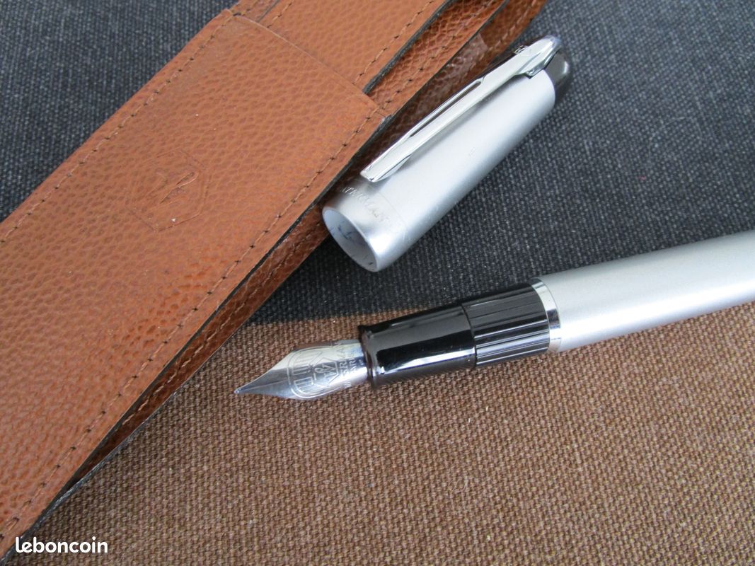 Étui Waterman En Cuir Pour 3 Stylos - Modèle P471, Très Bon état (occasion)