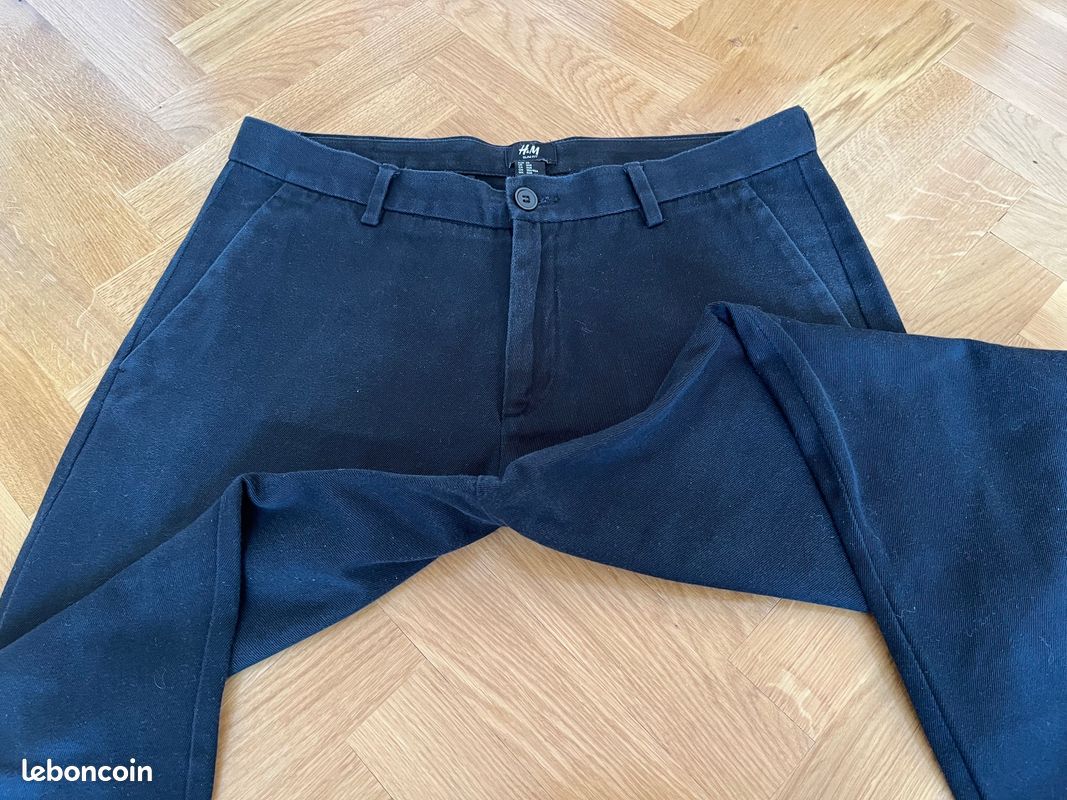 Homme, Pantalon ''H&M'' Slim Fit, Taille 52EUR, 100% Coton épais, Noir (image 11)