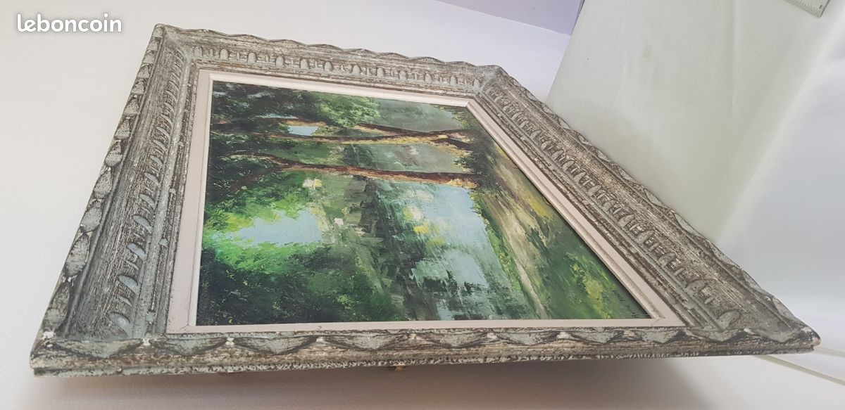 Peinture sur toile René Latour encadré 1950 (image 6)