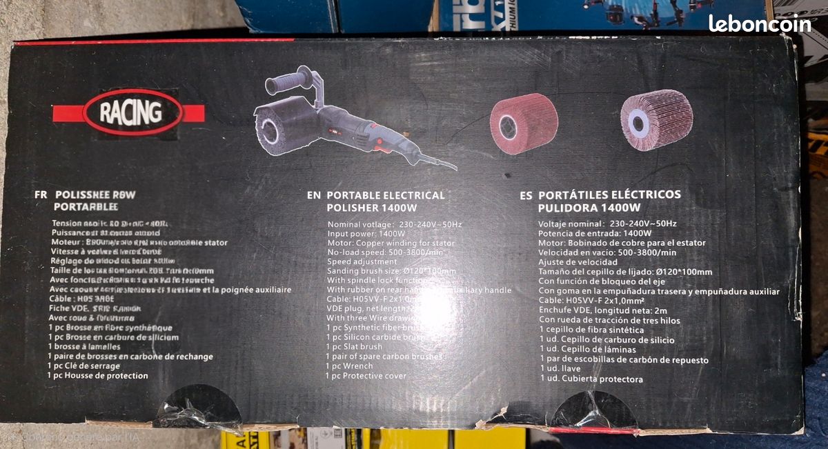 Polisseuse 1400W + 3 brosses - Racing (image 2)