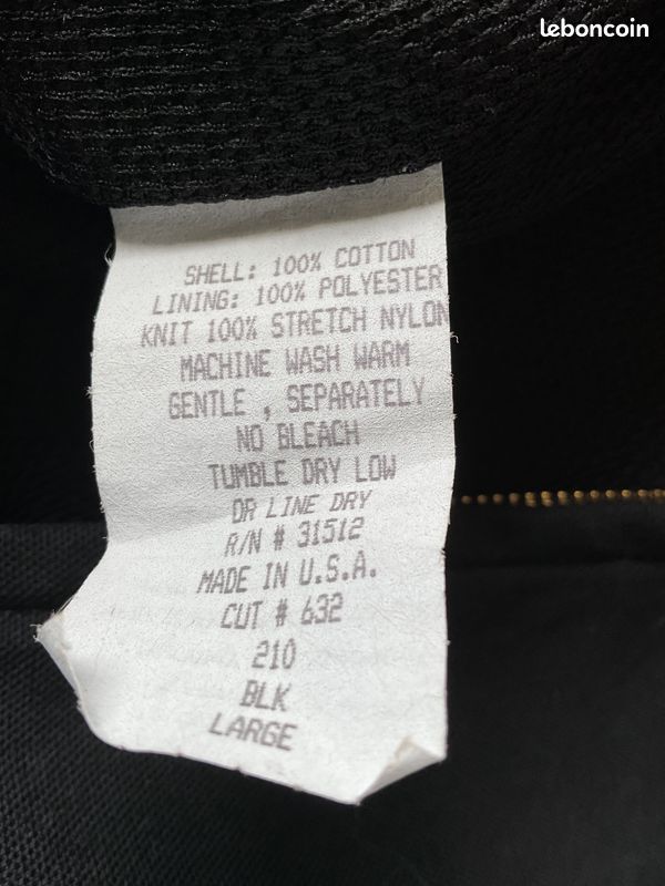 Veste de travail Pella vintage, taille L noire (image 10)