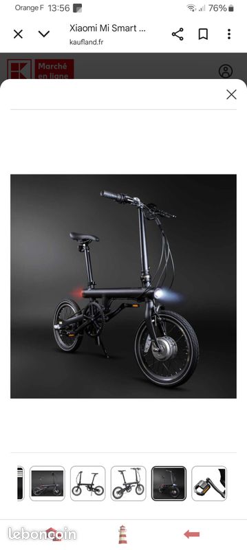 Vélo électrique pliant Xiaomi MI Smart folding bike Vélos