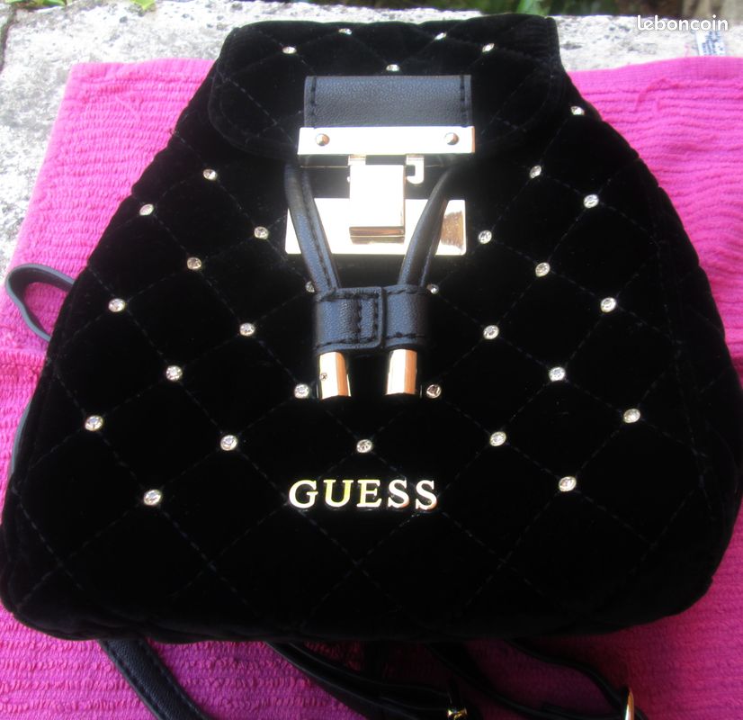 chunky glitter mini backpack Vintage Y2K Lisa Frank Black Glitter Backpack Beaded Fringe Mini Bag