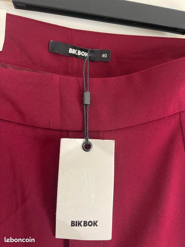 Pantalon large bordeaux bik bok (image 3)