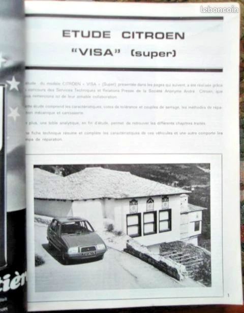 Revue Technique CITROËN Visa Super (5 cv) .. (image 2)