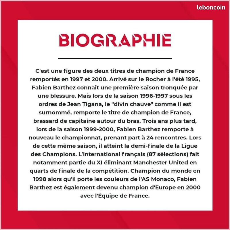 ⚽ Maillot gardien FABIEN BARTHEZ (99/2000) noir (image 11)