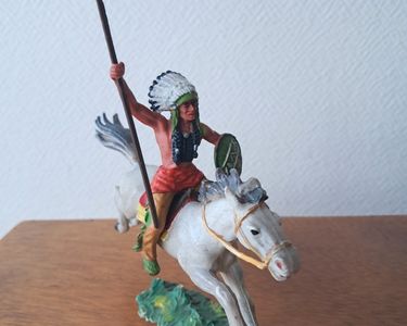Figurine Elastolin - Cavalier Romain à Cheval - Ancien Jouet - Occasion