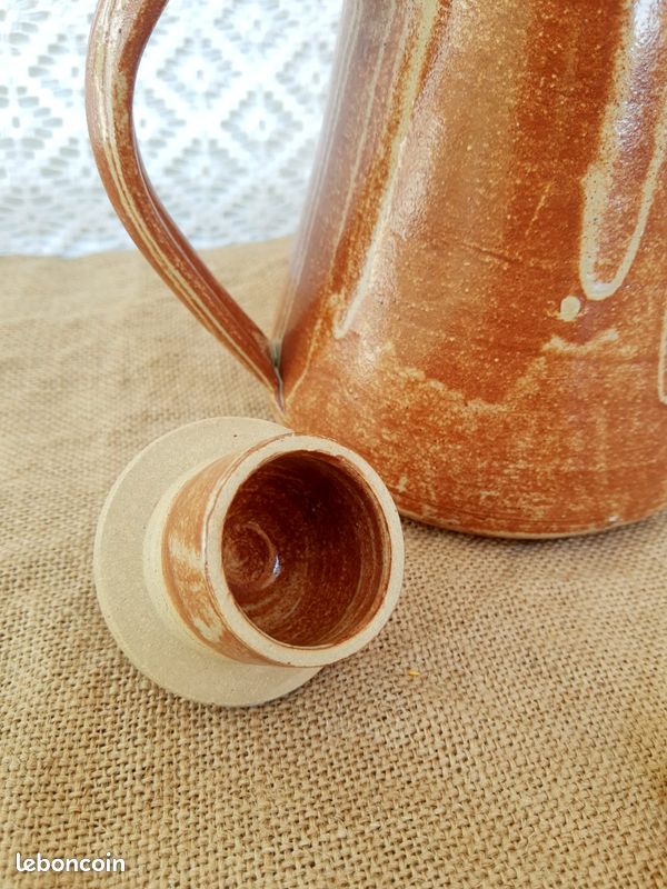 Cafetiere, carafe en grès signée vintage (image 11)