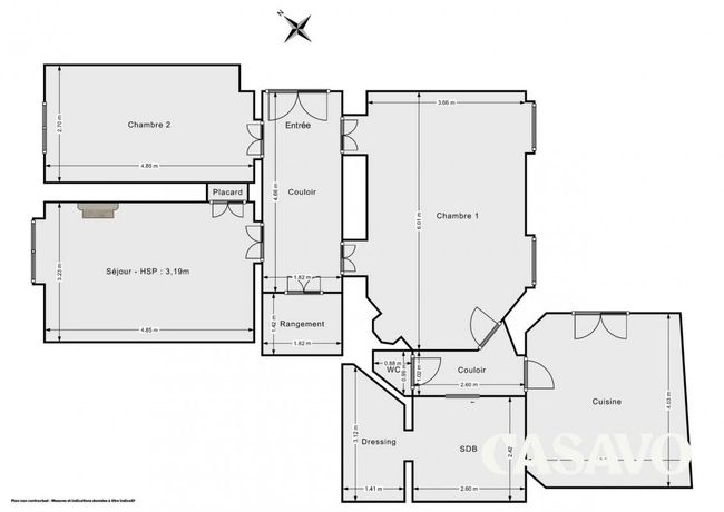 Appartement a louer paris-1er-arrondissement - 4 pièce(s) - 86 m2 - Surfyn