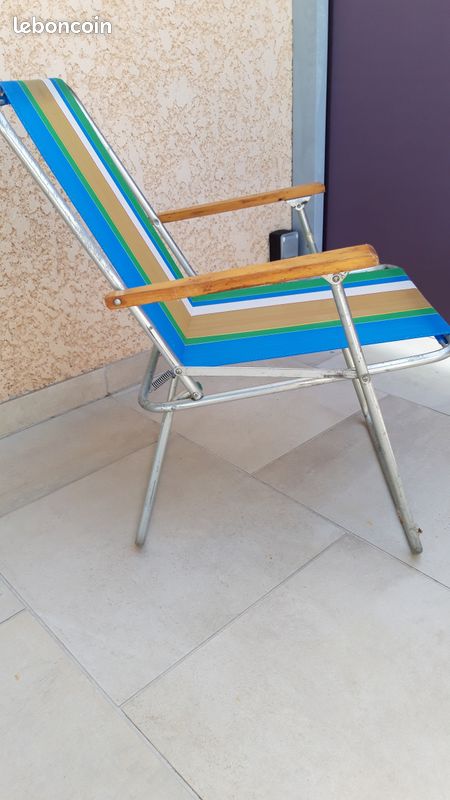 Chaise de camping pliante vintage (image 2)