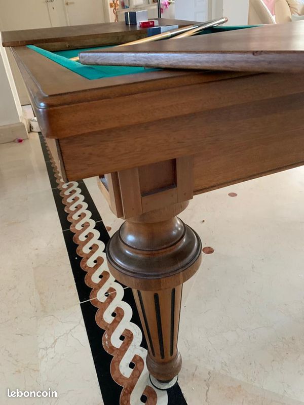 Table de Billiard Français Convertible – Bois massif Louis XVI Prestige (image 4)