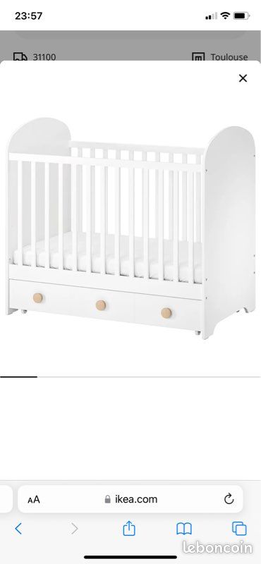 Lit bébé IKEA GONATT (image 1)