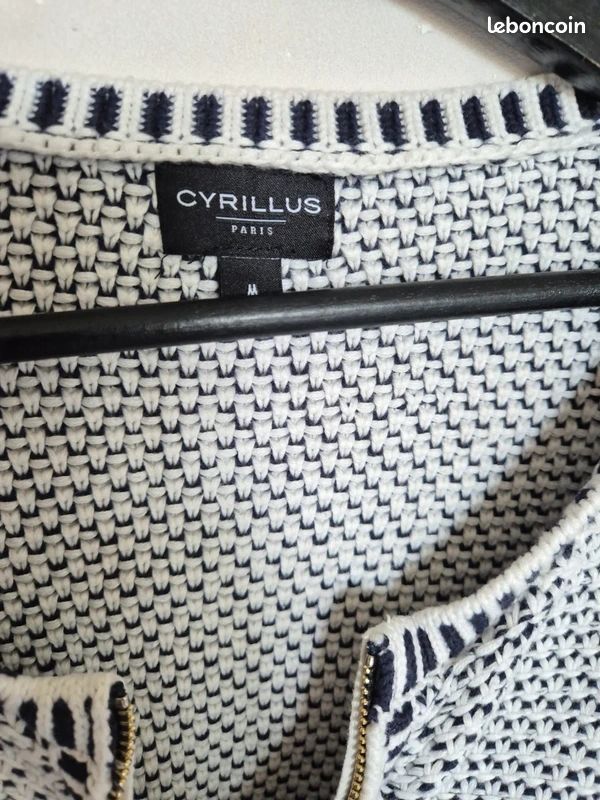 Cardigan Cyrillus 100% Laine - Taille S (Étiquette 2), Gris, Maille - Occasion Très Bon État