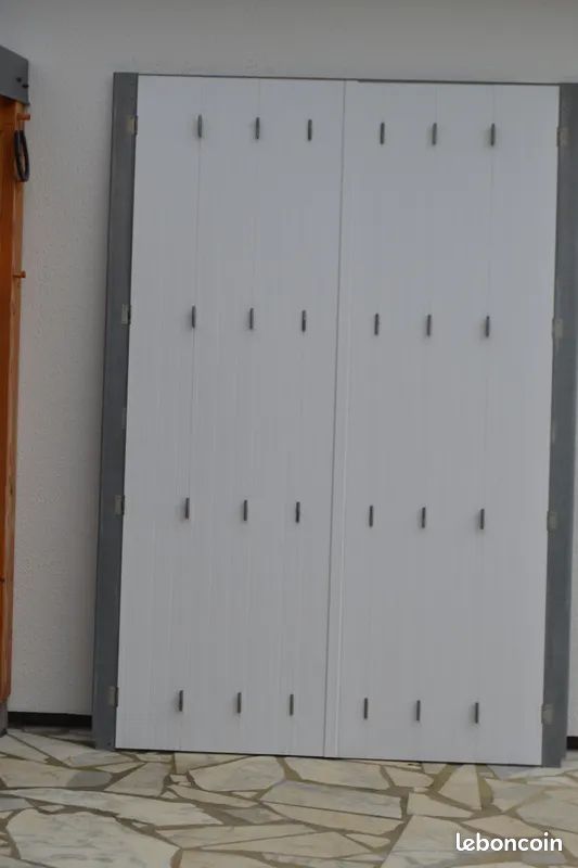 2 persiennes pvc 6 vantaux repliables (2x3 vtx) coloris blanc melisse (image 1)