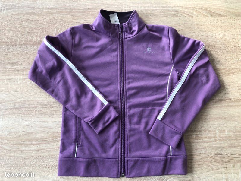 Veste Polaire Domyos Fille - Violet, Taille 14 Ans (151-160 Cm) - Zip Intégral