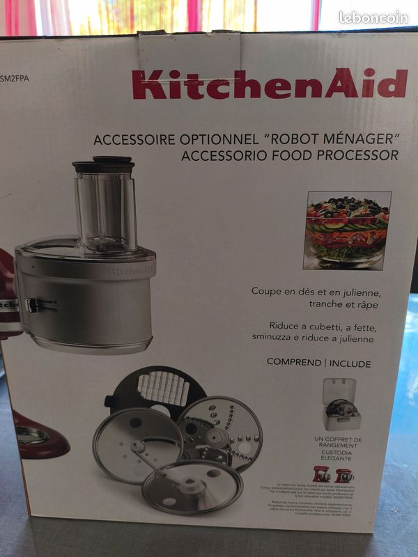 Accessoire KitchenAid trancheur rapeur 5KSM2FPA pour robot pâtissier (image 2)
