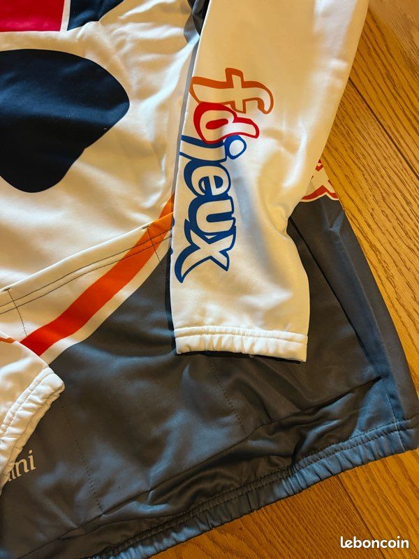 Maillot Cycliste Intégral Manche Longue FDJ - Nalini - Taille 5/XL - Blanc