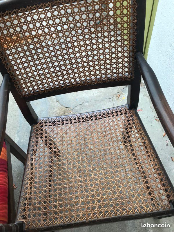 Fauteuils en bois/osier (image 9)