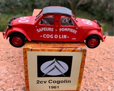 Miniature Citroën 2CV Pompiers 1956 - Échelle 1:43 - Norev - Occasion