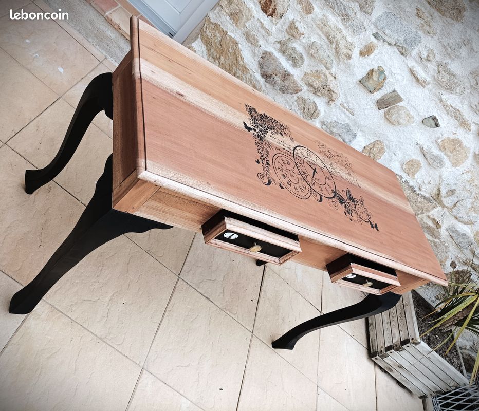 CONSOLE STYLE LOUIS XV Merisier MASSIF (image 1)