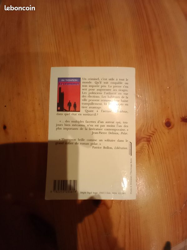 Livre - Le criminel - Jim Thompson - 1981 - 190 Pages - (image 2)