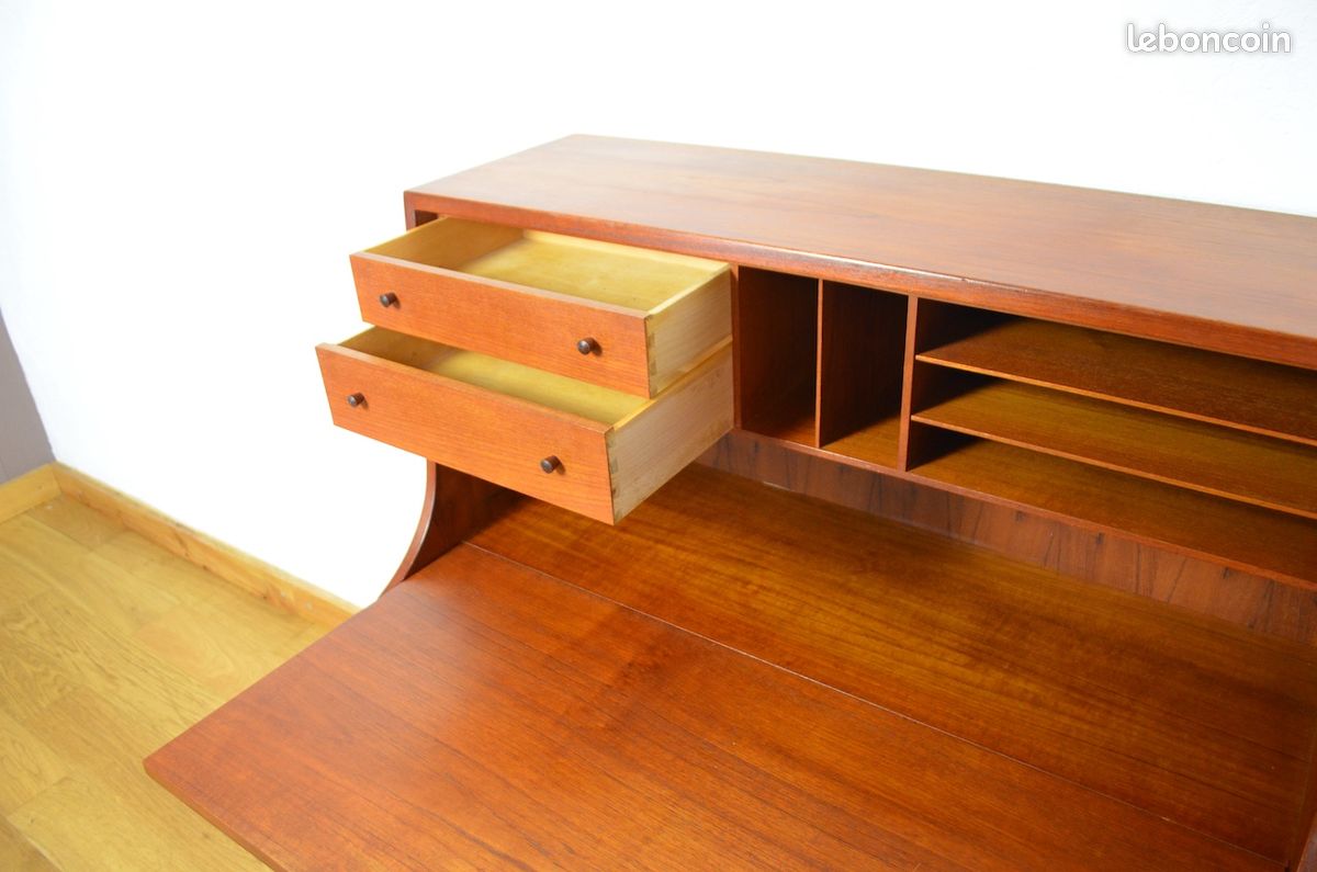 Secrétaire Danois de Borge Mogensen Édition Soborg Mobler Design Scandinave Vintage 1960 (image 5)