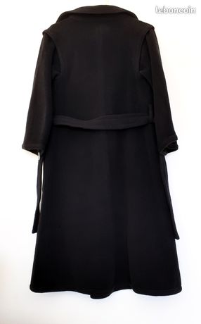 Manteau Long D'hiver Sonia Rykiel 100% Laine Gris Chiné - Taille 46 - Occasion En Parfait état