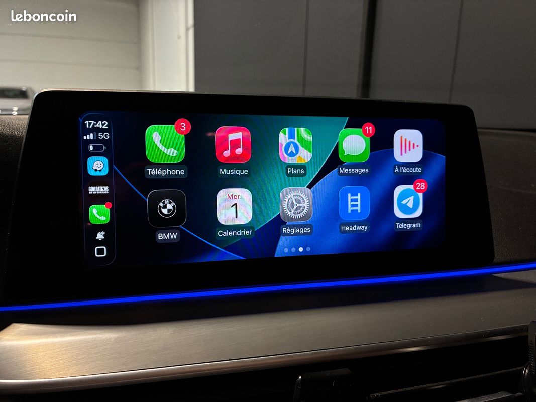BMW SERIE 5 G30 2.0 530 E IPERFORMANCE 252H 185 PHEV HYBRID LUXURY - CARPLAY - SIEGES AV ELEC CHAUFFANTS - CUIr (image 5)