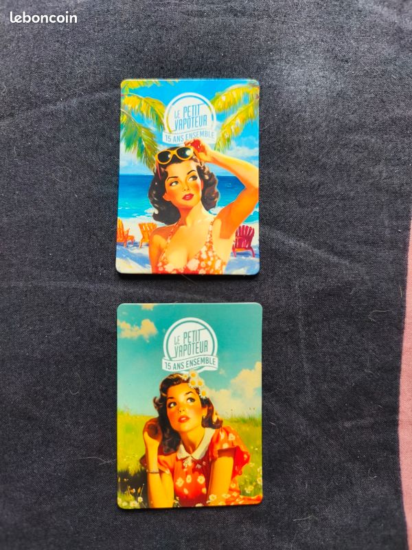 Lot de deux Magnet style Pin-up "Le petit vapoteur" - Collection